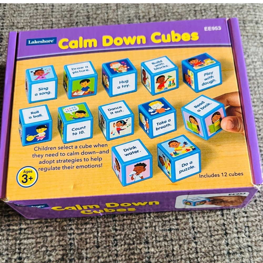 Lakeshore Calm Down Cubes Social Emotional Learning Toy EE953 12 Piece Set